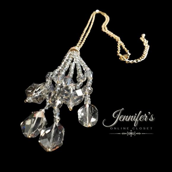 3/$25 a new day Gold & Grey Bead Tassel Pendant Necklace - Picture 9 of 13